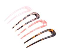 Abaodam 4pcs U-shaped Hair Pin Sticks Acetate Sheet Hair Chopsticks No-skid Easy to Use Vintage Style for Elegant Bun Holder Styling