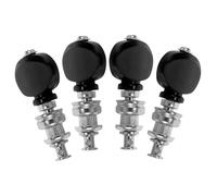 Abaodam 4pcs Ukulele Tuners Tuning Pegs Instrument Parts Ukulele Tuning Tools for Beginner Black Nickel Plated