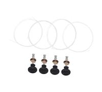 Abaodam 4pcs Vertical Ukulele Tuning Pegs Black with Nylon Strings Stable Acoustic Guitar Tuners for Small Concert Ukuleles Fast Accurate Tuning DIY Replacement Parts