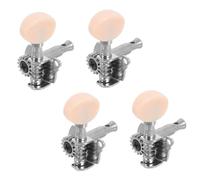 Abaodam 4pcs Vintage Guitar Tuners Rl Open Short Steel Post String Tuning Machine Heads for Ukulele Repair Precision Shafts Easy Adjustment Compatible with Various Models