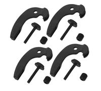 Abaodam 4pcs Violin Fine Tuners Metal String Adjuster with Integrated Clip for Cellos Fit Construction Black String Hook and Knob for Accurate Tuning and Enhanced Instrument Appearance