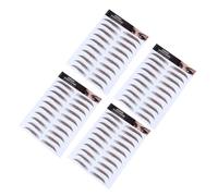 Abaodam 4pcs Water Transfer Eyebrow Stickers for Women, 6d Hair-like Artificial Eyebrows with Brown Arch and Gentle Curve Shapes, Reusable and Not Easy to Fade, for Natural Makeup Looks