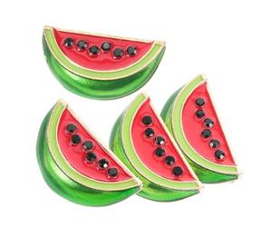 Abaodam 4pcs Watermelon Cartoon Brooch Pin Set Sweater Clips for Cardigans Scarf Shawl Clips Lapel Badge Women’s Fashion Accessories for Summer Fruit Party