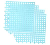Abaodam 4Pcs Wear Resistant Rabbit Cage Floor Mats Practical Foot Resting Pads for Small Pets Easy Clean Hollow Design for Bunnies and Other Small Animals