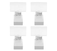 Abaodam 4pcs White Magnet Price Tag Holders Made of Synthetic Material for Displaying Photos and Number Cards in Shops and Weddings