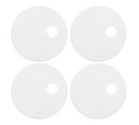Abaodam 4pcs White Plastic Toilet Seat Bolt Caps Universal Compatibility Decorative Enhancement for Homes and Public Toilets Sturdy Screw Covers and Maintenance