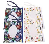 Abaodam 4pcs Wipe Holder Set with Sealed Eva Material Portable Waterproof Travel Wet Wipes Container for Nursery and Diaper Use Refillable Travel Case