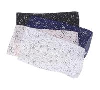 Abaodam 4pcs Women’s Lightweight Chiffon Music Note Scarves, Small Square Neck Wraps for Daily Use, Travel, Office Accessories, Fashionable Headband and Bag Handle Scarves