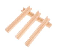 Abaodam 4Pcs Wooden Domino Display Trays with Alphabet Bases Desktop Domino Holders for Game Organization and DIY Wooden Ornaments Smooth Edges Craft Decoration for Learning and Home Use