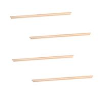 Abaodam 4pcs Wooden Domino Racks Unfinished Natural Wood Trays for Mexican Train Mahjong Tiles Holder Stands DIY Game Board Organizers