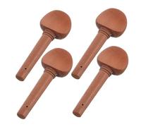 Abaodam 4pcs Wooden Violin Pegs 3/4-4/4 Size Replacement Tuning Pegs with Comfortable Grip and Easy Replacement, Sturdy Integrated Design Violin String Accessories for Violinists