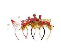 Abaodam 4pcs Year Headband Festive Hair Bands Lightweight Tiara Headdress for Years Eve Party Celebration Accessories Suitable for All Ages Indoor Outdoor Events