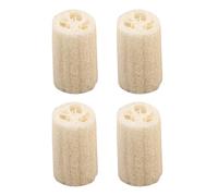 Abaodam 4pcs Yellow Synthetic Loofah Bath Brush with Comfortable Touch and Gentle Exfoliation for Shower and Body Cleaning, for Daily Bathing and Skin Care