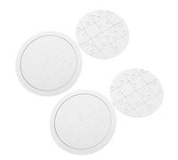 Abaodam 4Sets Blank Paperboard Puzzles for DIY Coloring Craft Kits for Creative Fun Develop Imagination Coordination Skills for Arts Crafts Projects