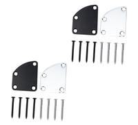 Abaodam 4sets Guitar Neck Mounting Plate for Bass Acoustic Guitar Accessories Simple Installation Replacement