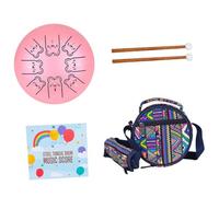Abaodam 5.5 Inch Steel Tongue Drum, Portable Pocket Drum Instrument with Unique Tone, Easy to Learn Steel Titanium Alloy Percussion Accessory for Beginners