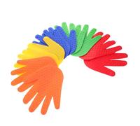 Abaodam 5 Pairs Handprint Non-slip Floor Dots Sensory Training Mats with Tactile Massage for Adults Classroom Coordination Development and Interactive Team Building Fun Games
