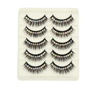 Abaodam 5 Pairs of Performance False Eyelashes with Diamonds for Women, High Density and Comfortable to Wear, Chemical Fiber Hard Stem, for Fashion Show and Cosplay