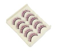 Abaodam 5 Pairs Thick Exaggerated False Eyelashes Art Eyelashes with Chemical Fiber Hard Stem High Density Easy to Remove Vivid Glamorous Style for Halloween Party