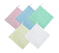 Abaodam 5 Pcs Baby Cotton Washcloths for Toddlers and Newborns, Soft Absorbent Cotton Material with Strong Absorption, Safe for Baby's Skin, for Bath Time and Holiday Use