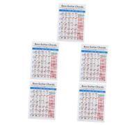Abaodam 5 Pcs Electric Bass Chord Diagram Electric Bass Scale Stickers Chords Electric Bass Fretboard Notes Chart Piano Keyboard for Beginners Finger Board Music Chord Poster Copper Sheet