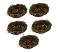Abaodam 5 Pcs Toad Vine Bird Nest Bird Nest Decor Material Birds Nest Decoration Home Decor Garden Nests House Decorative Birds Nest Festive Photo Props Small Out Door Decor Rattan
