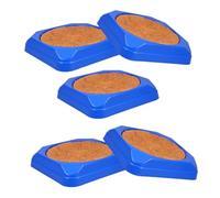 Abaodam 5 Sets Plastic Pigeon Nest Bowls with Coir Comfort Mats Durable Flip Breeding Bowls for Birds Easy Clean Hatching Pads Encouraging Natural Nesting for Racing and Home Pigeons