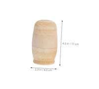 Abaodam 5 Sets Unpainted Matryoshka Dolls Wooden Nesting Crafts for DIY Drawing Dolls Educational Russian Culture Art Projects Space Saving Design