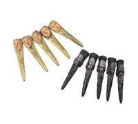 Abaodam 50 Pcs Lightweight Latex Fake Finger Nail Covers in Creative Spider and Human Face Styles, Easy to Wear Masquerade Nail Props for Halloween Parties and Creepy Theme Events