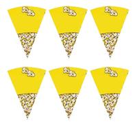Abaodam 50 Pcs Popcorn Bags, Small Cone Shaped Paper Sweet Wrappers, Popcorn Cones Party Holders for Movie Night, Birthdays And Kids Events