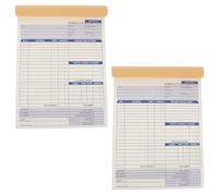 Abaodam 50 Sets Pads Carbonless Invoice Book for Small Business, 2-Parts Duplicate Work Order Forms, 100 Pages Per Book, Streamlining Workflow with Easy to Read Paper for Office Tasks
