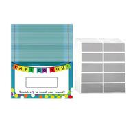 Abaodam 50 Sheets DIY Scratch off Cards for Birthday and School Supplies, Motivational Scratch off Tickets for Classroom Prizes, Office Supplies Crafting Game Cards for Party Surprises