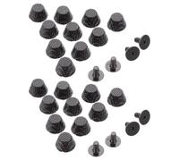 Abaodam 50pcs Bag Feet Hardware Metal Cap Rivet Alloy round Dome Black 10mm for Handbag Leather DIY Craft Bagmaking Projects