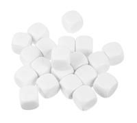 Abaodam 50pcs Blank Six Sided Acrylic Dice for DIY Board Games Smooth Finish for Handwriting and Portable Creative Gaming Cubes