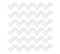 Abaodam 50pcs Clips with Aluminum Alloy Buckles for Compression and Wraps Firm Support Replacement Clips Silver Straps for Home Use