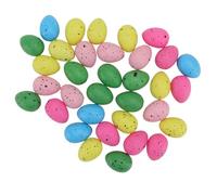 Abaodam 50pcs Colorful Plastic Easter Eggs 4x3cm Simulation Mini Bird Eggs Party Supply Boys and Girls Toy Decorative Holiday Table Decoration