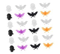 Abaodam 50pcs Colorful Plastic Finger Rings, Halloween Party Rings 2 Mixed Styles, ’s Finger Accessories and Decoration Set Random Color