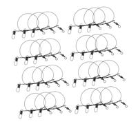 Abaodam 50pcs Fishing Leader Wire Lightweight Steel Fishing Line with Swivels Abrasion Resistant for Enhanced Catch Success Freshwater Saltwater