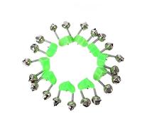 Abaodam 50pcs Fishing Rod Alarm Clips with Dual Alert Bells Night Fishing Accessories for Rod Tips Secure Clip Design Suitable for
