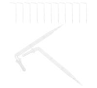 Abaodam 50Pcs Garden Drip Irrigation System with 4/7Mm White Hose, Curved Arrow Drip Emitters for Potted Plants and Patio, Water-Saving Automatic Micro Spray Equipment