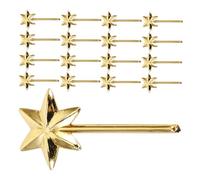 Abaodam 50pcs Gold Mini Hexagram Wands for DIY Crafts High Gloss Plastic Star Sticks Precise Fine Detail Hexagonal Shape Multipurpose Decorative Props for Scrapbooking and Festival Use