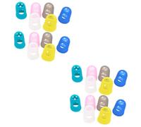 Abaodam 50pcs Guitar Fingertip Protectors Silicone Finger Guards Finger Guard Protector for Guitar and Ukulele