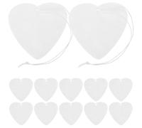 Abaodam 50PCS Heart-Shaped Felt Sublimation Car Freshener Blanks 5 Elastic Straps DIY Sublimation Blanks for Custom Air Fresheners Sheets for Vehicle Scenting