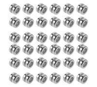 Abaodam 50pcs Metal Guitar String Ball End Beads for Folk Acoustic and Classical Guitars Silver Tailpiece Accessories Compatible with 12-string Banjo Ukulele Parts