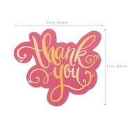 Abaodam 50pcs Mini Thank You Cards for Small Business Owners with Unique Double-sided Prints and Green Cardstock, Express Gratitude in Weddings and Stores with Charming Design