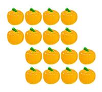 Abaodam 50pcs Miniature Resin Craft Pumpkins with Glow the Dark Feature, Realistic Small Simulation Pumpkin Look, for Fairy Garden Dollhouse Decor and Fall Halloween Party Supplies