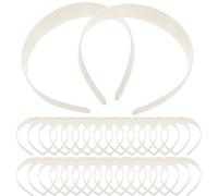 Abaodam 50pcs Plastic Hair Band Toothless Hair Hoop 2.5cm Wide Simple Fashion Style Fixed Keep in Place for Female Friends Occasions