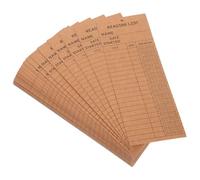 Abaodam 50pcs Reading List Bookmarks for Book Lovers and Students, Thick Paper Library Tracker Cards to Record Book Titles and Ratings, Practical Brown Paper Bookmarks for Back-to-School