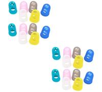 Abaodam 50pcs Silicone Guitar Fingertip Protectors Mixed Finger Sleeves for Ukulele Beginners