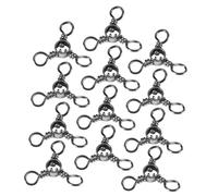 Abaodam 50pcs Stainless Steel Three Way Fishing Swivels Swivel Connectors for Saltwater Freshwater Trolling Reduce Line Twist with Evenly Spaced Tie Points for Mainline Leader Dropper